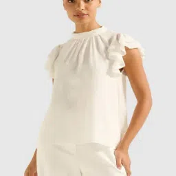 Ines Flutter Sleeve Blouse-image-20