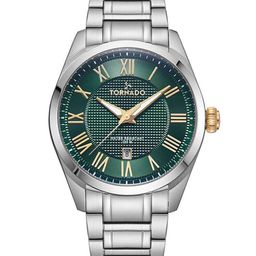 TORNADO Men Dial & Stainless Steel Bracelet Style Straps Analogue Watch T8007-SBSHG-40