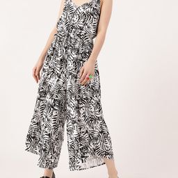 DressBerry Monochrome Tropics Cinched Waist Charm Jumpsuit-picture-23