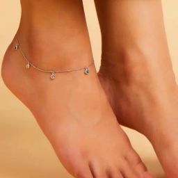 Zavya 92.5 Sterling Silver Anklet for Women in Rhodium-Plating-image-97