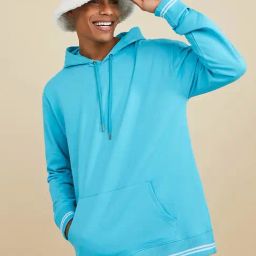 Styli Rib Tipping Detail Boxy Fit Hoodie-image-63