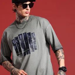 MARVEL STREET Graphic Printed Drop-Shoulder Sleeves Pure Cotton Oversized T-shirt-picture-5
