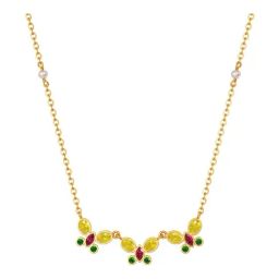 Joyalukkas 22k (916) Fluttering Trio Gold Necklace For Women-picture-15