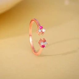 GIVA 925 Sterling Silver Rose Gold Ring for Women-image-70