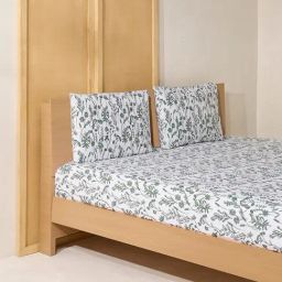 Westside Home Dark Green King Bed Flat Sheet and Pillowcase Set-image-30