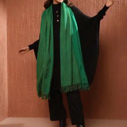Fabindia Green Woven Pattern Shawl-image-20