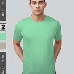 Lux Nitro Grey & Green Regular Fit T-Shirt-image-97