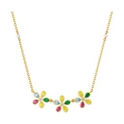 Joyalukkas 22k (916) Radiant Floral Charm Gold Necklace For Women-image-80