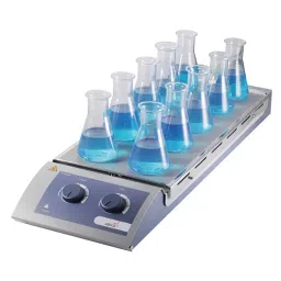 Abdos 180x450 mm Work Plate Size and 0-1100 RPM Stirring Speed Swirltop 10 Channel Magnetic Stirrer and Hot Plate, E11236-picture-29