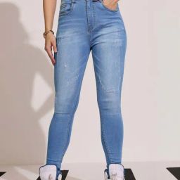 Dolce Crudo Blue Skinny Fit Distressed Jeans-picture-20