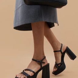 Code by Lifestyle Women's Black Ankle Strap Sandals-picture-30