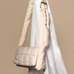 HauteSauce Beige Quilted Medium Cross Body Bag-37