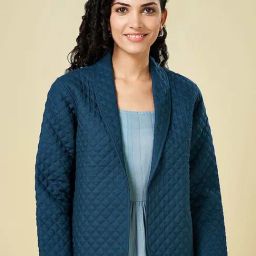 Akkriti by Pantaloons Blue Plain Jacket-image-33