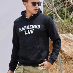 Campus Sutra Black Cotton Regular Fit Printed Hooded Sweatshirt-picture-41