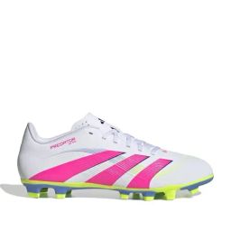 Adidas Men's PREDATOR CLUB FG/MG White Football Shoes-36