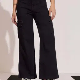 Dolce Crudo Black Flared Fit Jeans-picture-27