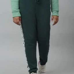 Cantabil Kids Dark Green Solid Trackpants-image-45