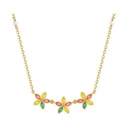 Joyalukkas 22k (916) Delicate Bloom Charm Gold Necklace For Women-image-83