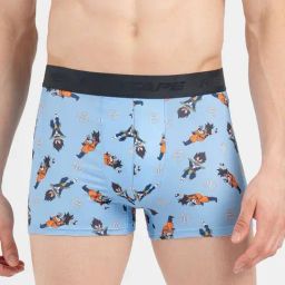 Red Tape Light Blue Comfort Fit Printed Trunks-28