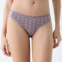Wunderlove by Westside Brown Cotton-Blend Bikini Briefs - Pack of 3-picture-34