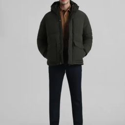 Jack & Jones Dark Green Regular Fit Hooded Jacket-image-2