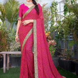 Lookmark Paisley Printed Gotta Patti Pure Georgette Saree-31