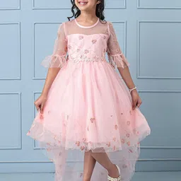 Mark and Mia Girls Embroidered High Low A-Line Dress-image-17