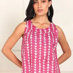 Label Ceres Block Printed Sleeveless Cotton Top-9