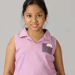 Kiddopanti Kids Lavender Printed T-Shirt-image-16