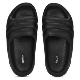 Yoho Women's Dolphy Classic Black Slides-64