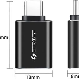 STRIFF Type C 3.1/3.0 to USB A Female OTG Adapter Compatible with MacBook Pro/Air 2019 2018 2017, Galaxy S20 S20+ Ultra Note 10 S9 S8USB Adapter, MacBook Air 2018 & All Type-C Devices image 2