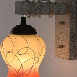 SOMIL Orange Glass Cylinder Printed Wall Lamps-picture-3