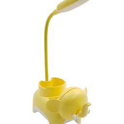 Crackles Cute Elephant Animal Table Lamp Rechargeable Desk Lamp with Pen Holder Phone Stand Study Desk Light for Study Room Home Office ( Color May Vary )-9