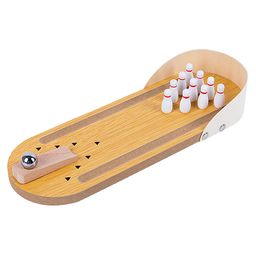 SYGA Children's Wooden Bowling Game Set, Wood Pins and Balls, Interactive Toy for Kids-20
