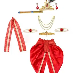 Itsmycostume Janmashtami Theme Krishna Costume Set - Red-picture-5