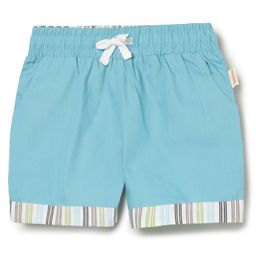 Milou Cotton Solid Folded Hem Design Shorts - Teal-image-74