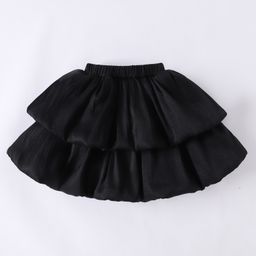 Mark & Mia Above the Knee Length Shimmer Layered Skorts -Black-image-30
