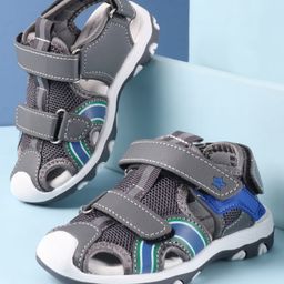 Cute Walk by Babyhug Sandals with Velcro Closure - Grey-image-79