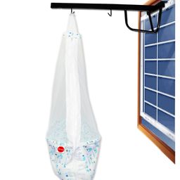 VParents Galaxy Baby Cradle with Attached Bed and Mosquito Net and Window Cradle Metal Hanger - Blue image 2