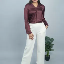 Mlada Women Original Flared Lint Free Pleated Culottes Trousers-image-13