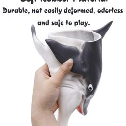 Lattice Dolphin Rubber Hand Puppet Soft Toys - Multicolour image 3