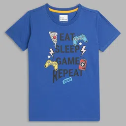 Blue Giraffe Boys Printed Extended Sleeves Applique T-shirt-picture-12