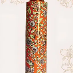 MAATIR DESIGNS Orange & Green Single Copper Printed Single Wall Vacuum Water Bottle-image-68