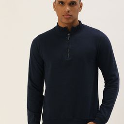 ARISE Men Navy Blue Solid Sweatshirt-image-78
