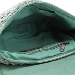 Anouk Self Design Structured Sling Bag with Fringed image 4