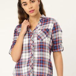 Style Quotient Blue Checks Shirt-image-32