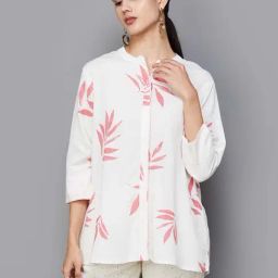 Melange by Lifestyle Off-White Floral Print Tunic-picture-21