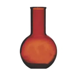 Omsons Germany 150 ml Amber Flat Bottom Boiling Flask 151/4 (Pack of 10 Pcs)-36