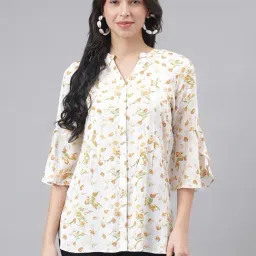 Latin Quarters White & Yellow Printed Shirt-picture-14
