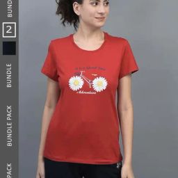 Dollar Red & Black Cotton Printed Sports T-Shirt - Pack Of 2-picture-30